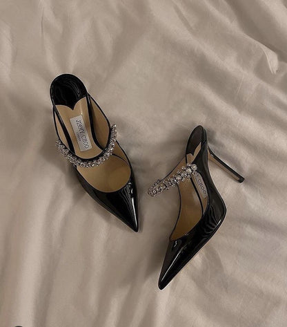 JIMMY CHOO – Women Heel Pumps | Master Quality Patent Leather (Black)