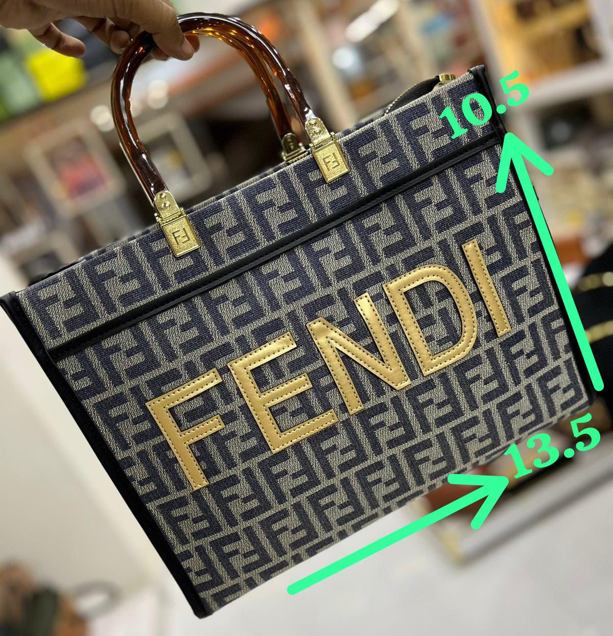 FENDI High-Quality Women's Embroidered Bag (Grey)