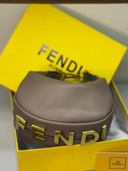 FENDI GRAPHY MINI – Women Bag | Luxury Leather Mini Hobo (Coffee)