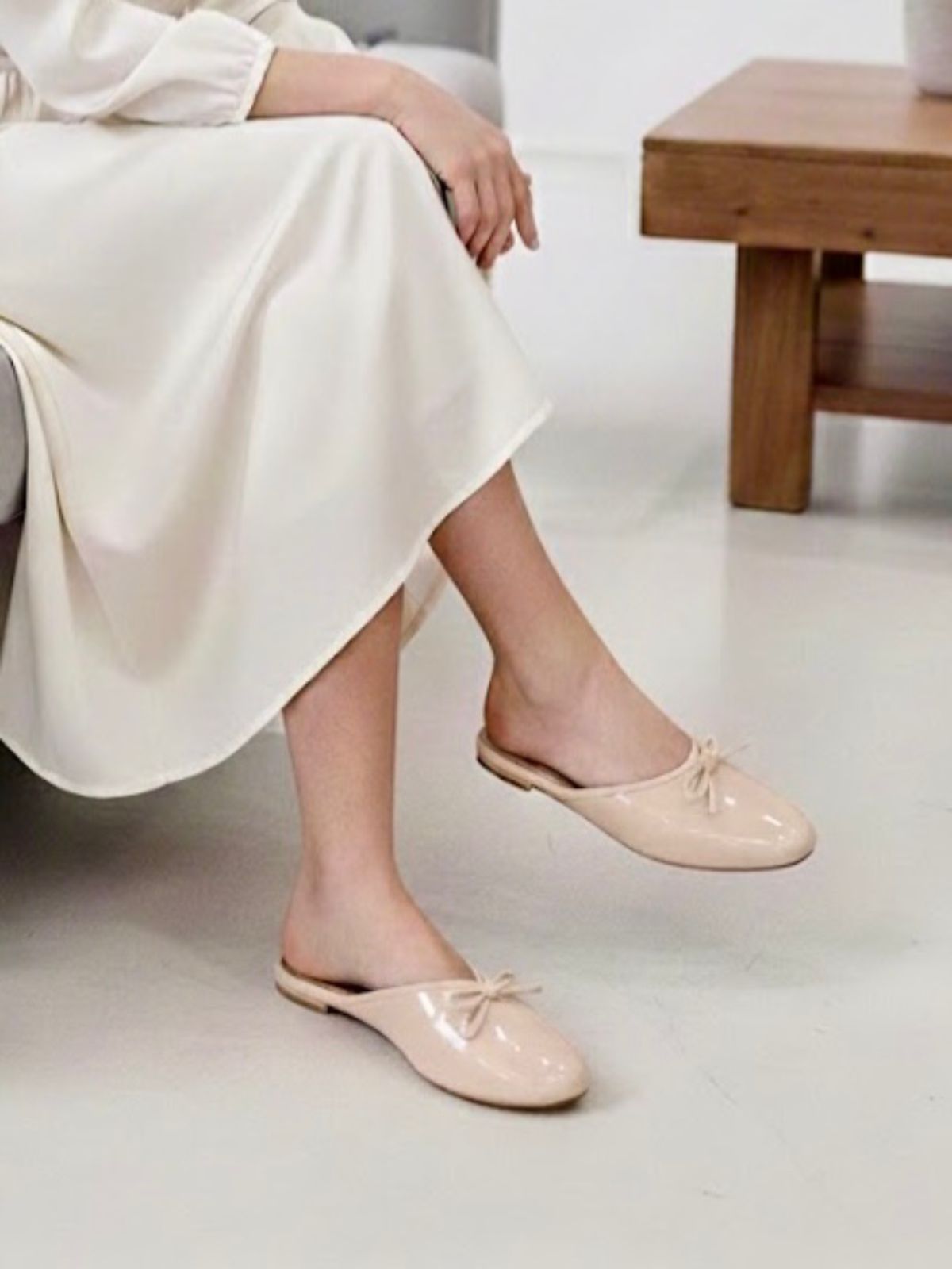 New Arrival – ZARA Flat Mules (Beige)