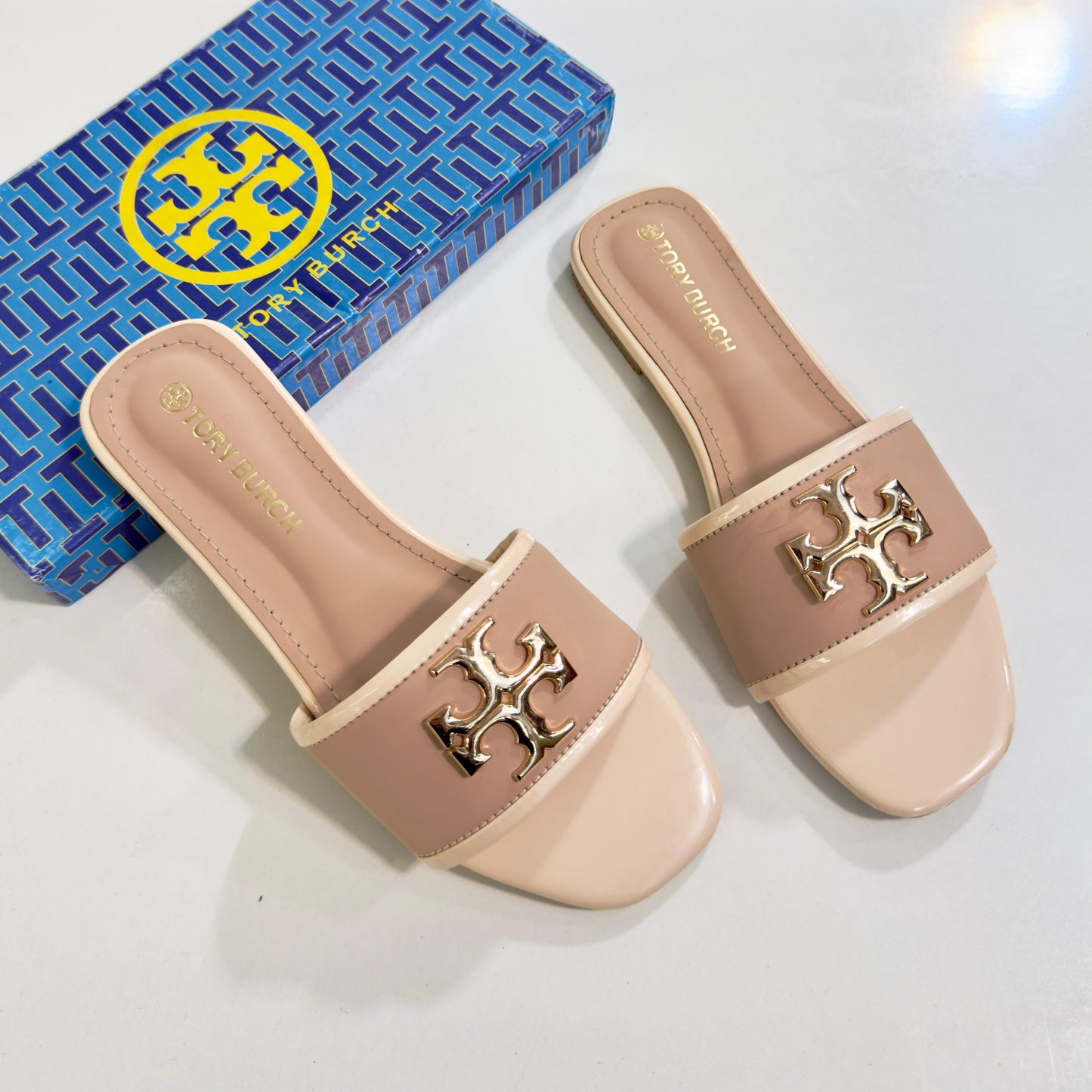 TORY Softy Flat Slippers – Premium Quality Women Flats (Beige)