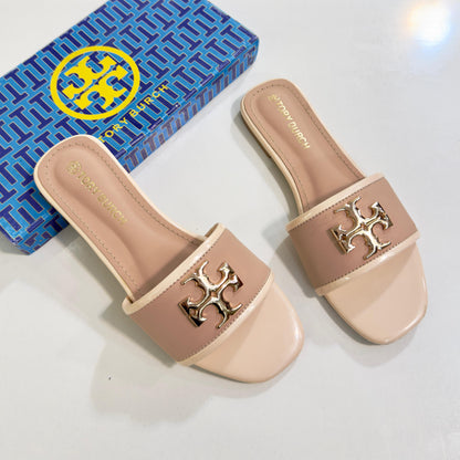 TORY Softy Flat Slippers – Premium Quality Women Flats (Beige)