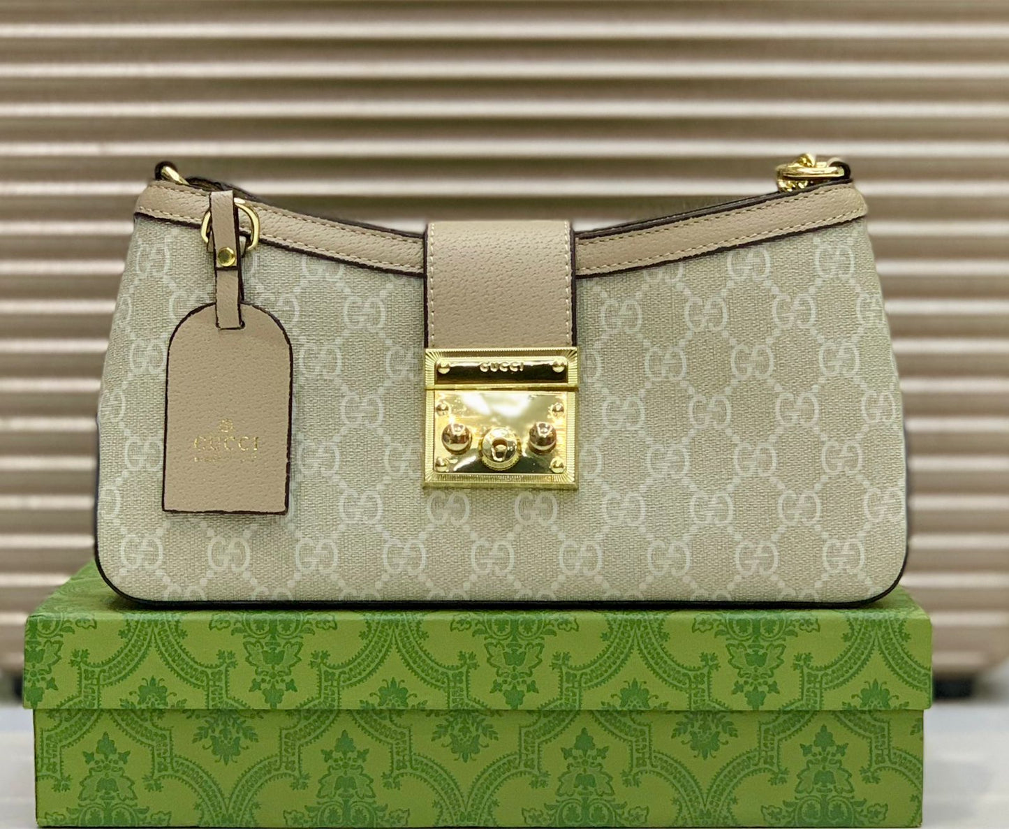 GUCCI PADLOCK – Women Shoulder Bag (New Design) (Beige)