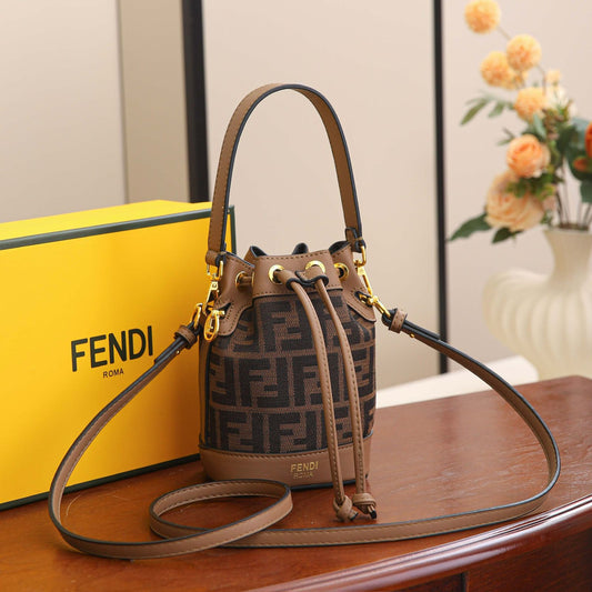 Fendi Mon Tresor Bucket Bag – Premium Women Bag (Brown Design A)