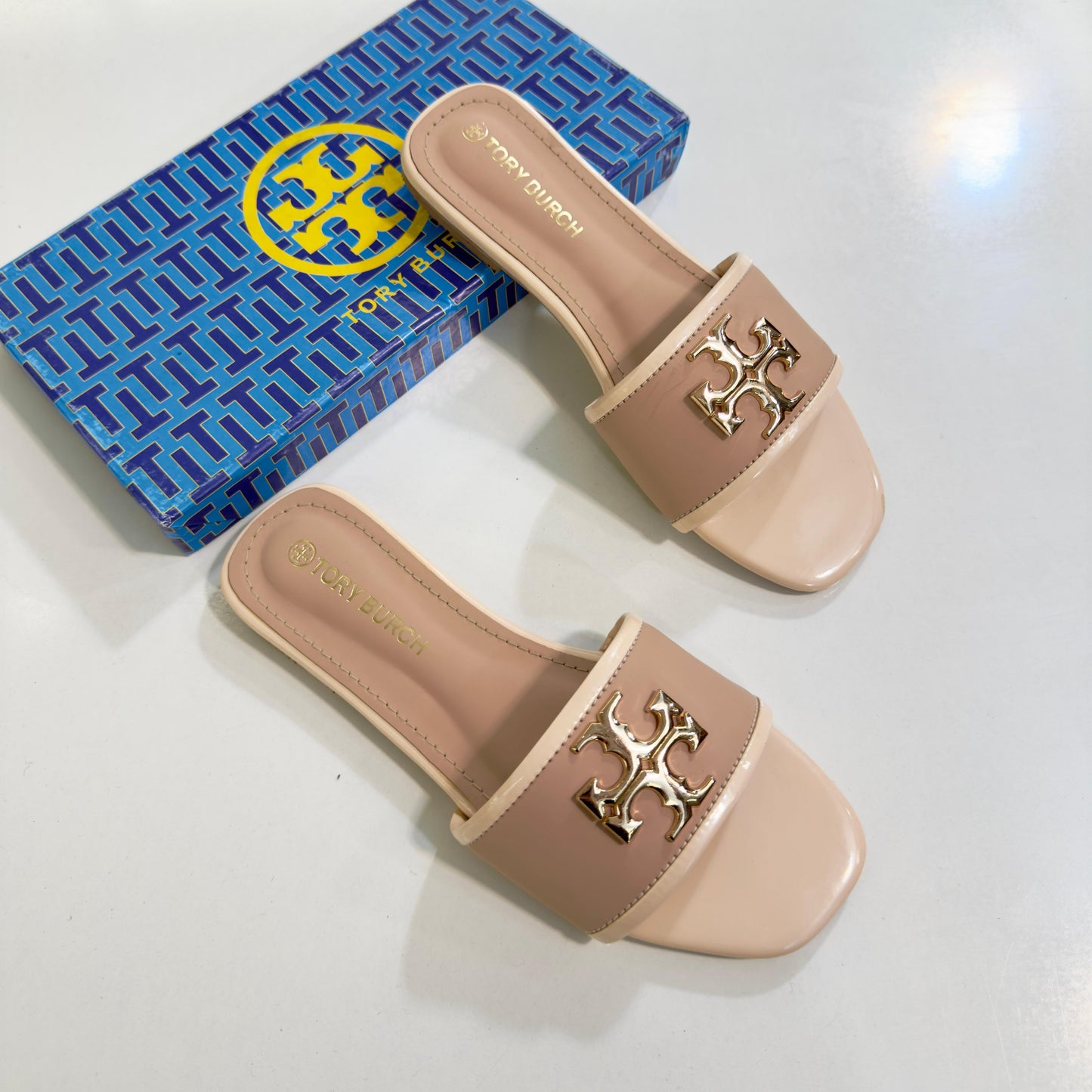 TORY Softy Flat Slippers – Premium Quality Women Flats (Beige)