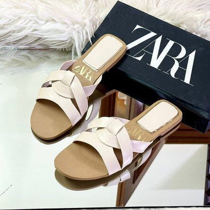 ZARA BASIC Slippers – Restocked Collection (Beige)