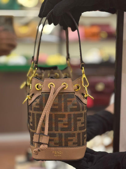 Fendi Mon Tresor Bucket Bag – Premium Women Bag (Brown Design A)