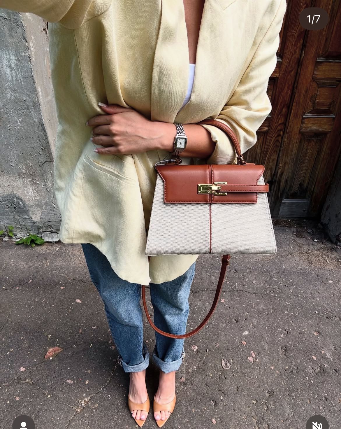 JW PEI ELISE TOP HANDLE – Women Bag | Crossbody with Long Belt | Premium Quality (Beige Brown)