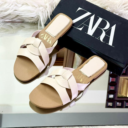 ZARA BASIC Slippers – Restocked Collection (Beige)