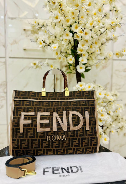 FENDI ROMA RESTOCK – Women Bag (Beige & Brown)