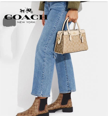 C-O-A-C-H DARCIE CARRYALL BAG – Women Bag (Beige White)