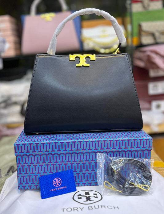 Tory Burch Eleanor Satchel – Premium Women Bag (Black)