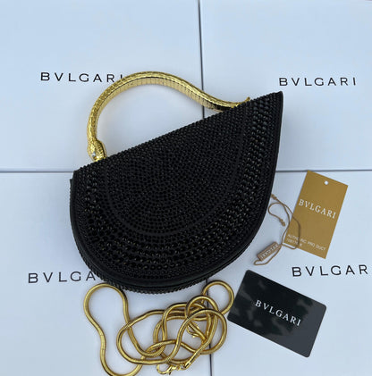 BVLGARI SERPENTI CUORE 1968 – Women Bag | Luxury Top Handle & Crossbody (Black/Silver)
