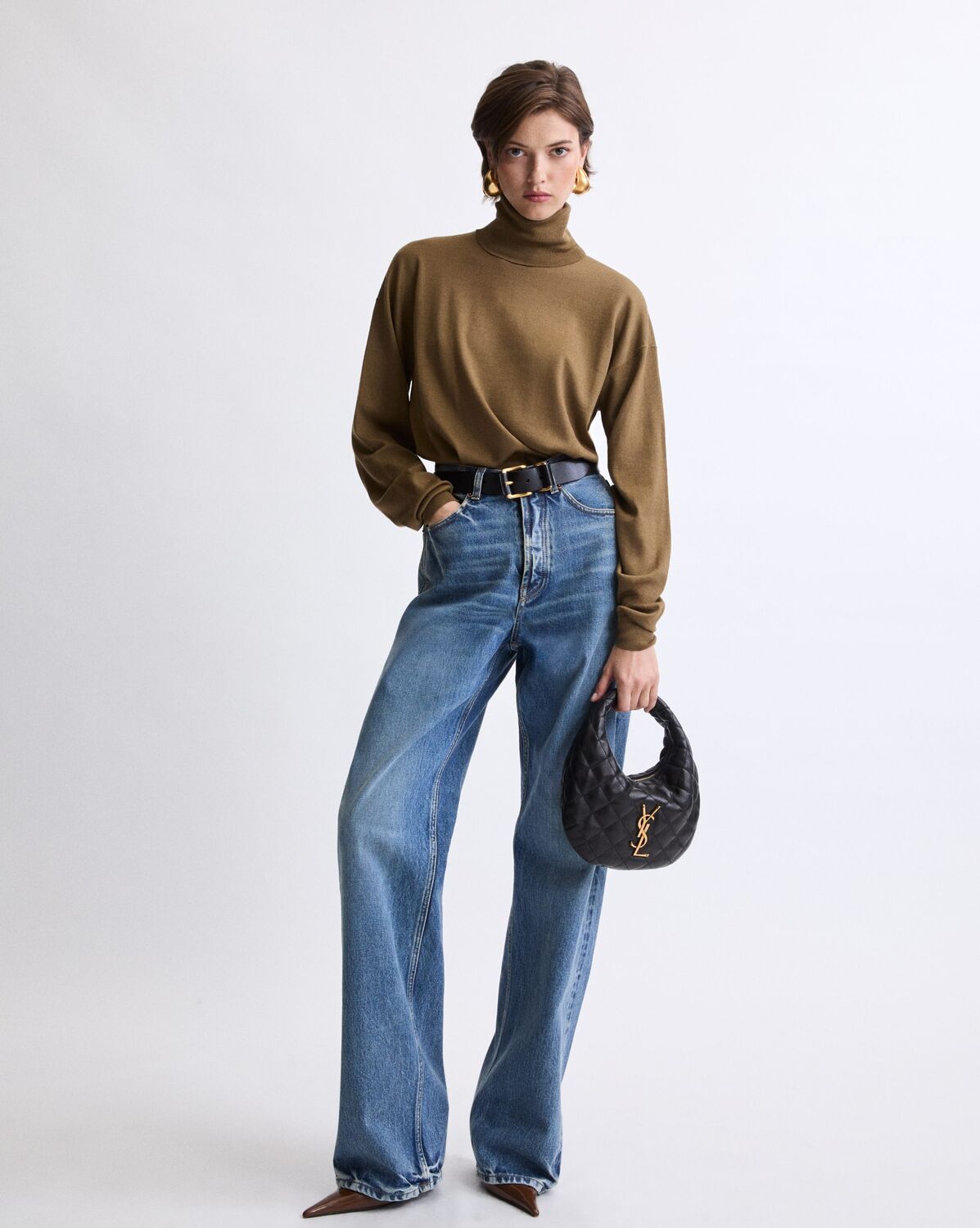 SAINT LAURENT YSL ICARINO QUILTED NAPPA – Women Bag (Black)