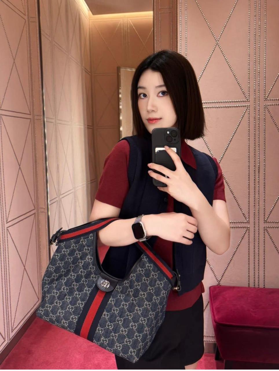 GUCCI – Women Bag | Luxury Handbag with Pouch | Complete Brand Packaging (Blue)