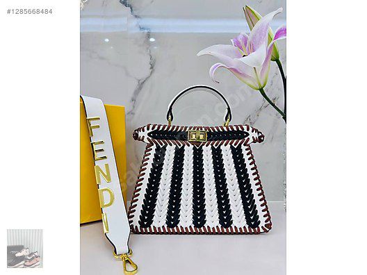 FENDI ICONIC PEEKABOO ISEEU LEATHER – Women Bag (Black White)