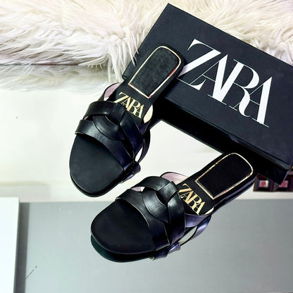 ZARA BASIC Slippers – Restocked Collection (Black)