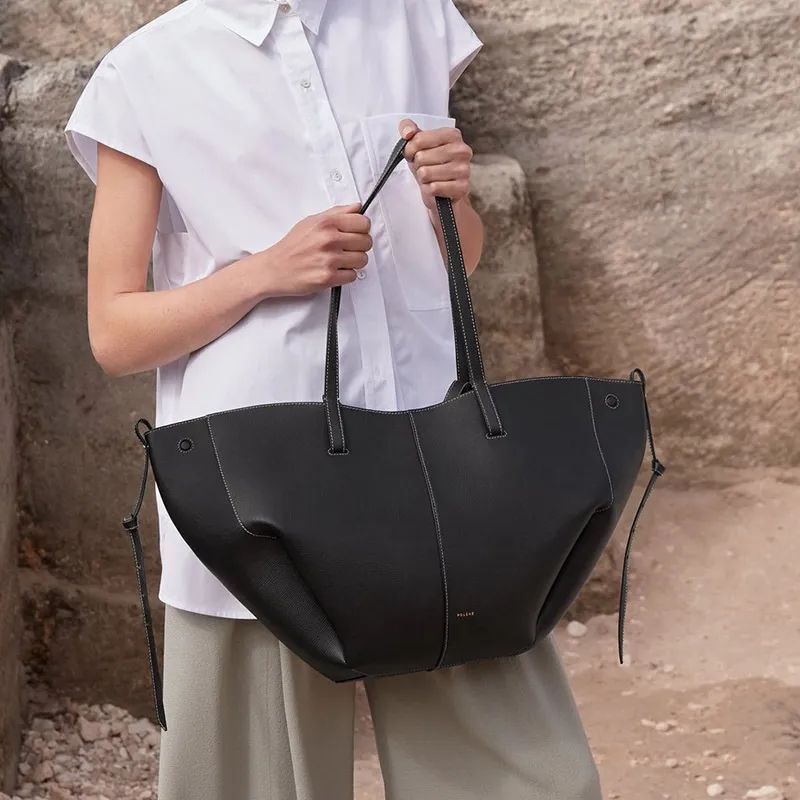 POLÈNE CYME EDITION TEXTURED TAUPE – Women Bag (Black)
