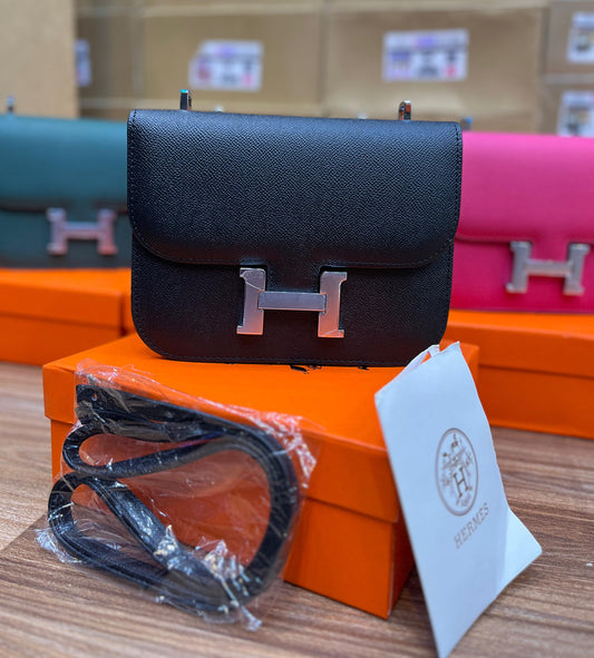 Hermès Constance 18 Bag – Classic Palladium Hardware (Black)