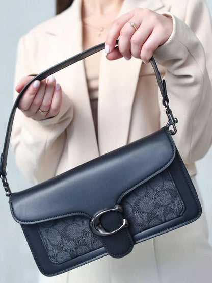 C-O-A-C-H Tabby Shoulder Bag 26 – Blocked Signature Canvas Women Shoulder Bag (Black)