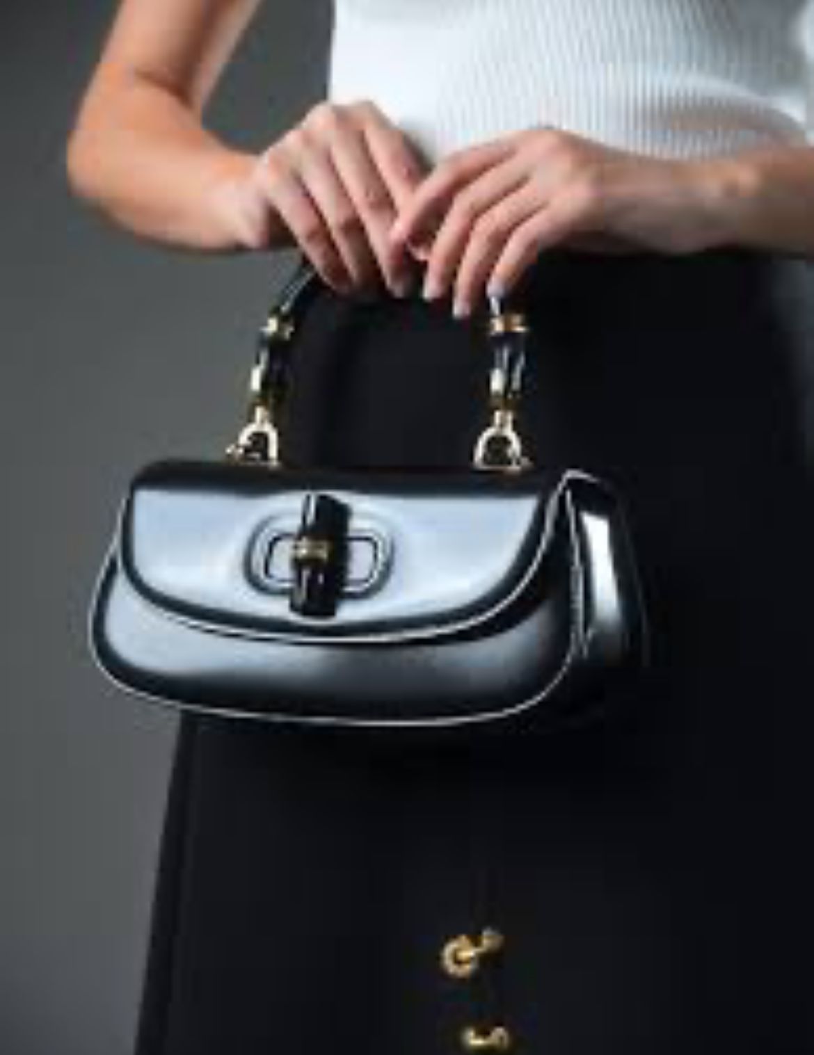 GUCCI BAMBOO 1947 – Women Top Handle Bag (Black)