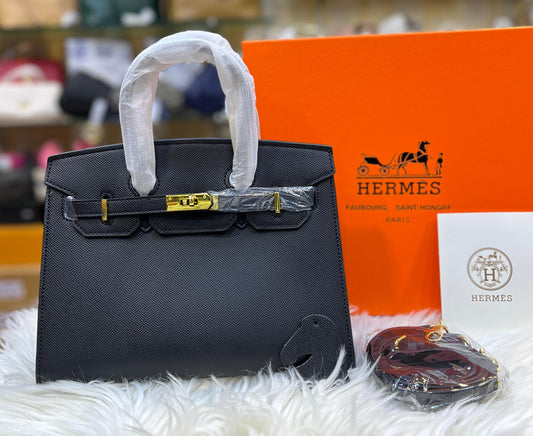 HERMÈS Birkin 25 Bleu Nuit Togo – Women Bag with Gold Hardware | Premium Collection (Black)