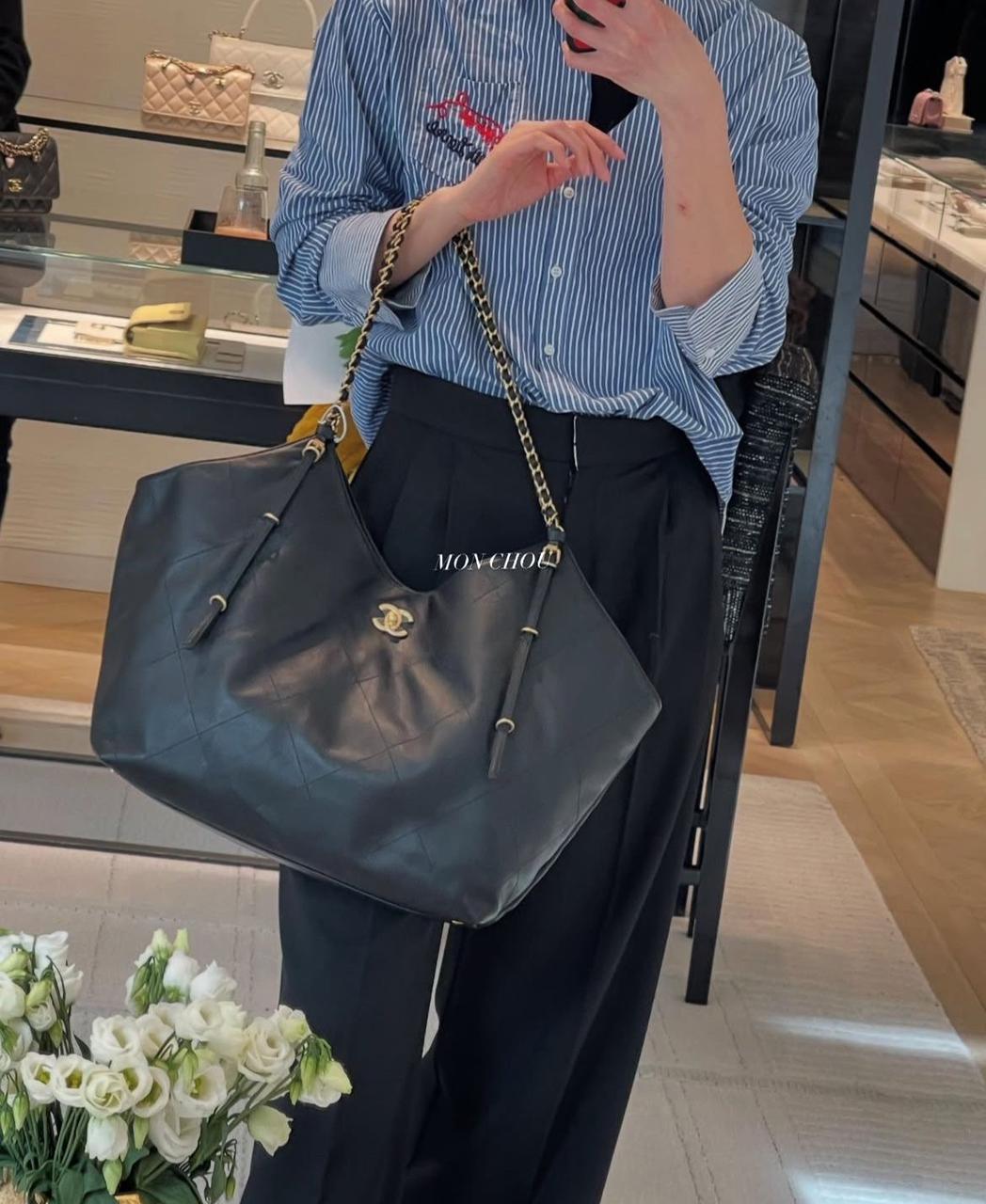 C-H-A-N-E-L 25S MAXI TOTE BAG – Women Bag (Black)