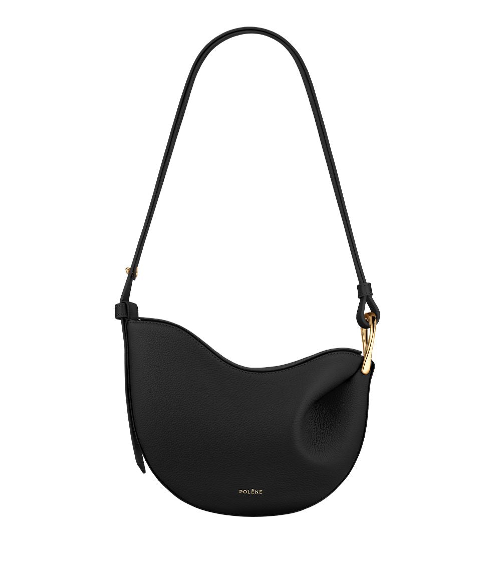 POLÈNE Tonca – Textured Cognac Edition Women Bag (Black)