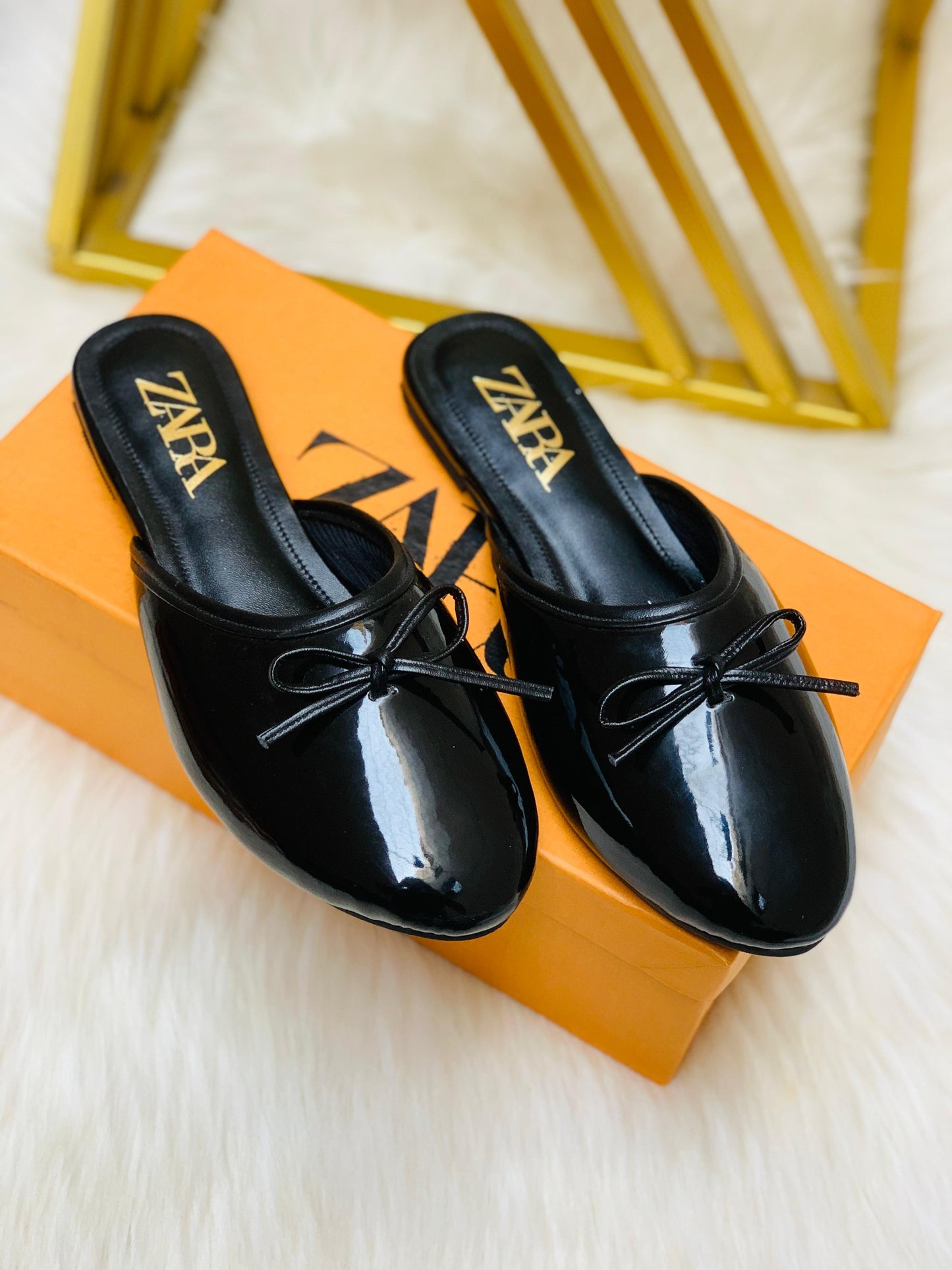 New Arrival – ZARA Flat Mules (Black)