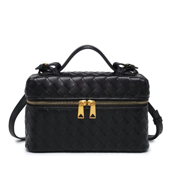 BOTTEGA VENETA Bang Bang Intrecciato Leather Vanity Case – Women Bag (Black)