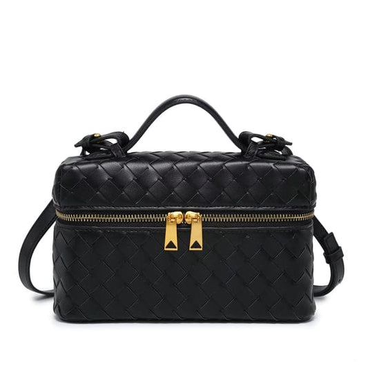 BOTTEGA VENETA Bang Bang Intrecciato Leather Vanity Case – Women Bag (Black)