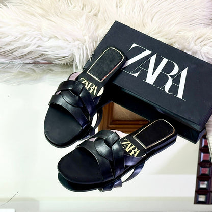 ZARA BASIC Slippers – Restocked Collection (Black)