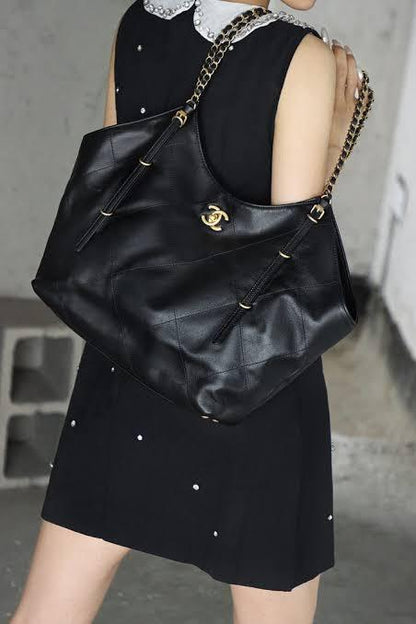 C-H-A-N-E-L 25S MAXI TOTE BAG – Women Bag (Black)