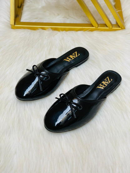 New Arrival – ZARA Flat Mules (Black)