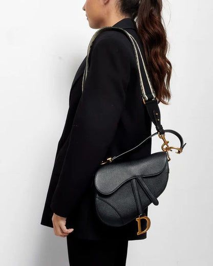 DIOR Saddle Bag – Premium Quality Designer Women Bag (Black)