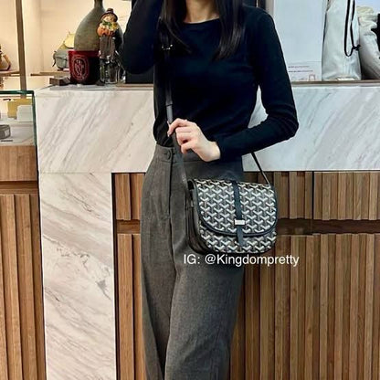 GOYARD Belvedere PM Women Bag – Crossbody Designer Luxury (Black)