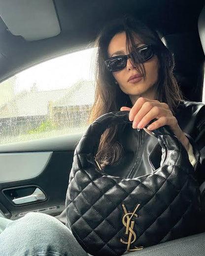 SAINT LAURENT YSL ICARINO QUILTED NAPPA – Women Bag (Black)