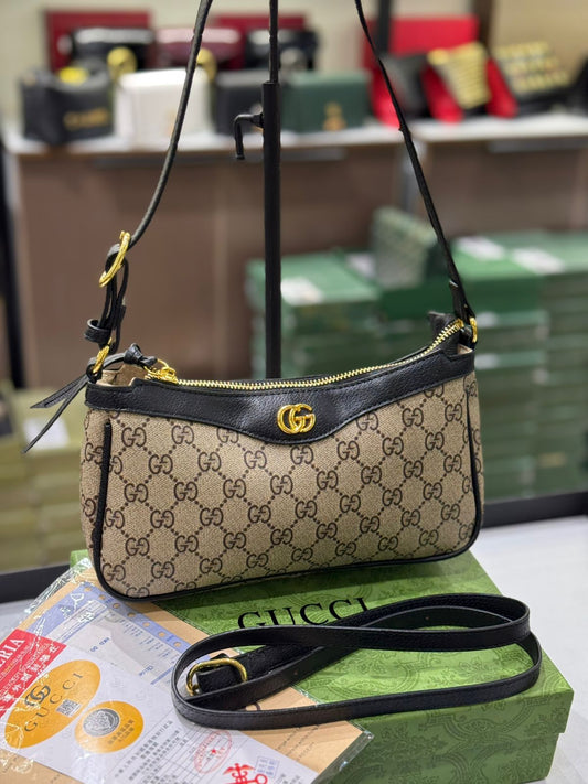 GUCCI OPHIDIA SMALL BAG – Women Bag (Black Beige)