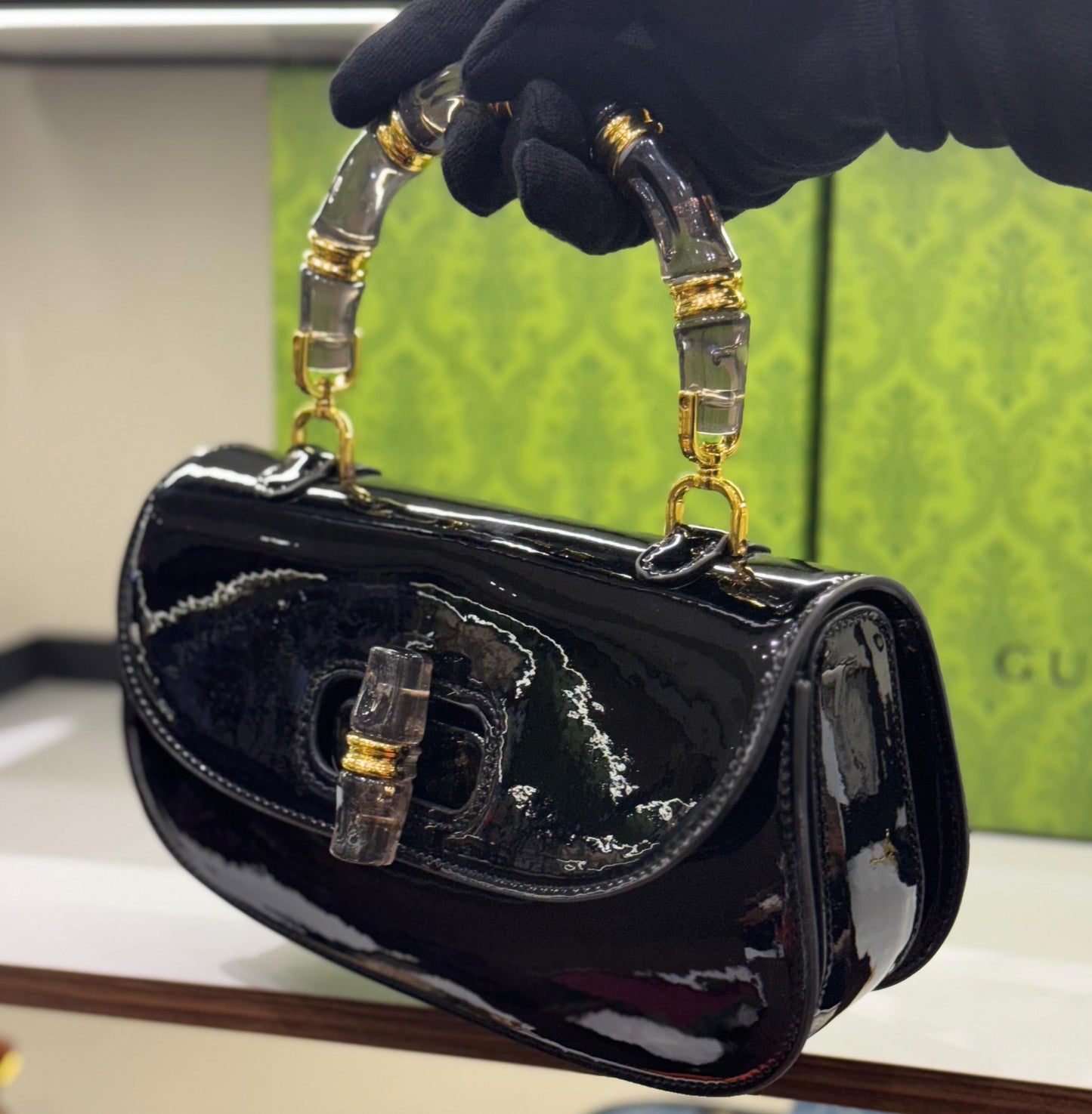 GUCCI BAMBOO 1947 – Women Top Handle Bag (Black)