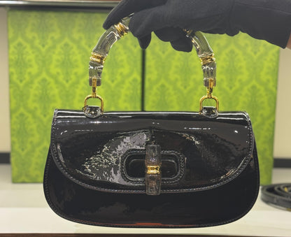 GUCCI BAMBOO 1947 – Women Top Handle Bag (Black)