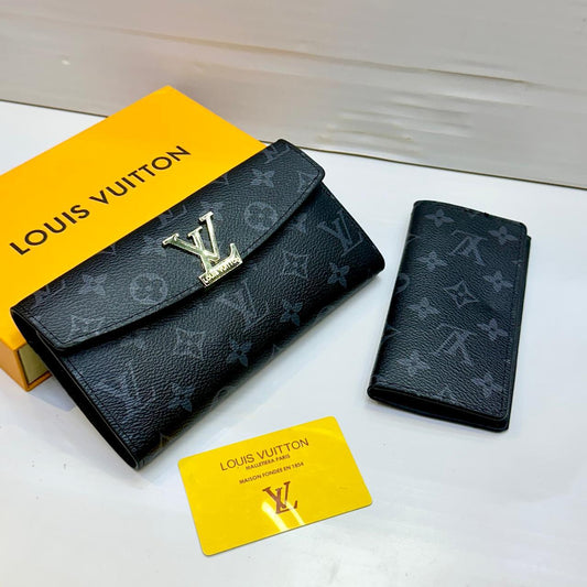 LOUIS VUITTON BRANDED WALLET WITH CARD HOLDER – Women Wallet (Black)