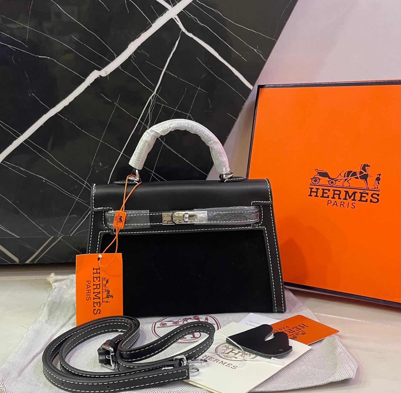 H-E-R-M-E-S P-A-R-I-S Crossbody Bag – Master Copy Premium Women Bag (Black)