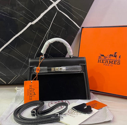 H-E-R-M-E-S P-A-R-I-S Crossbody Bag – Master Copy Premium Women Bag (Black)