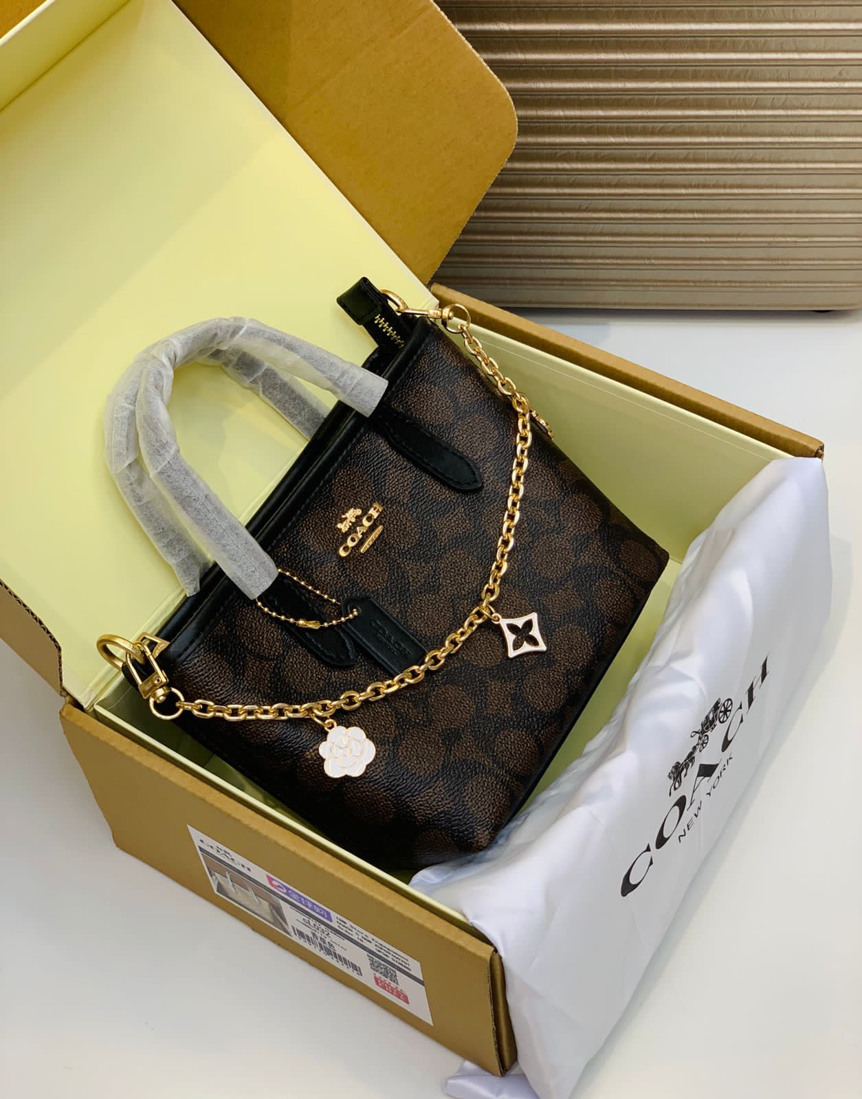 C-O-A-C-H City Mini Women Bag – New Design Official Model (Black Brown)