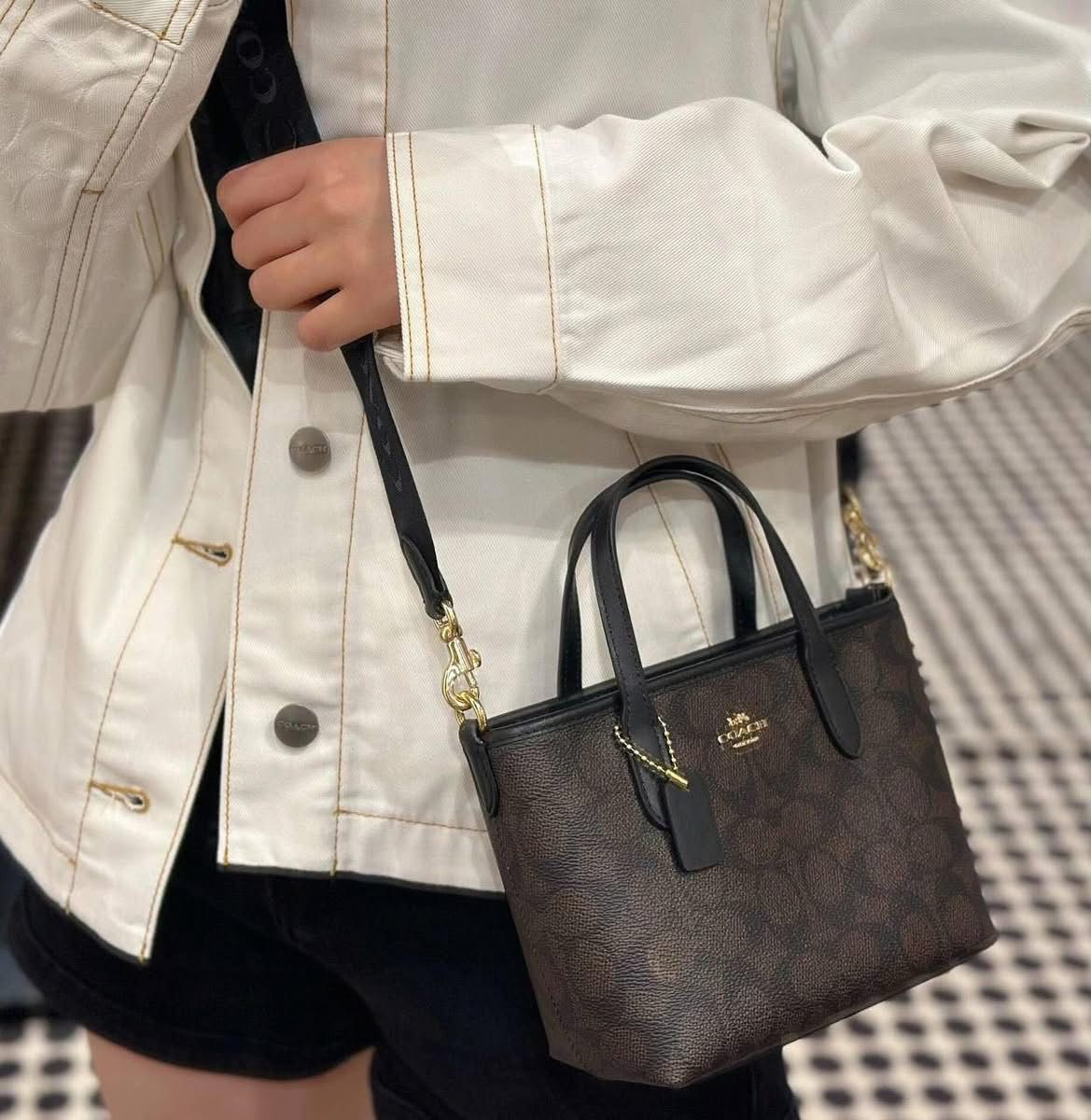 C-O-A-C-H City Mini Women Bag – New Design Official Model (Black Brown)