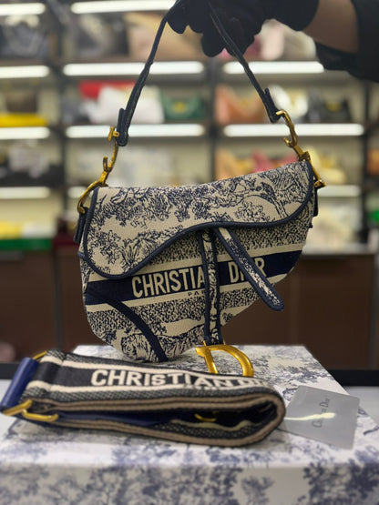 DIOR Saddle Bag – Premium Quality Designer Women Bag (Blue White)