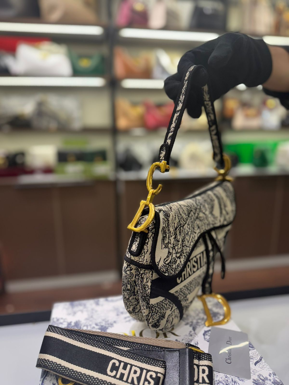 DIOR Saddle Bag – Premium Quality Designer Women Bag (Blue White)