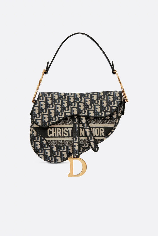 DIOR Saddle Bag – Premium Quality Designer Women Bag (Beige Black Navy)