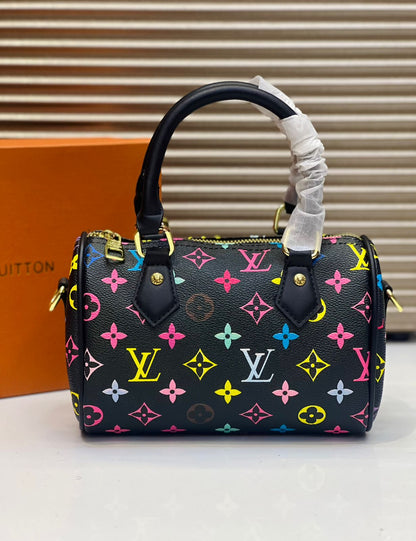 L-O-U-I-S V-U-I-T-T-O-N Duffle Bag – Premium Travel & Gym Bag | New Stock (Black with Mix colours)