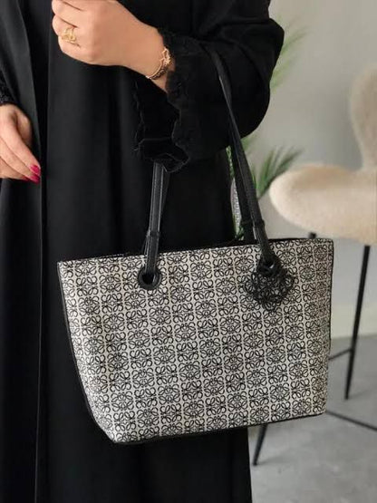 LOEWE Long Belt Tote Bag – Premium Master Quality Women Bag (Black White Desing A)